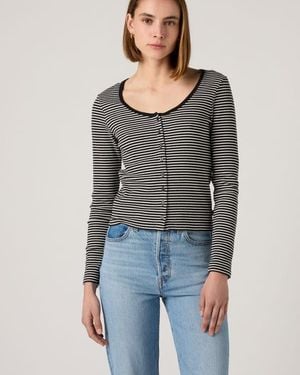 Levi's Austen Button Up Long Sleeve Top - Gris