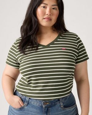 Levi's V Neck Tee (Plus Size) - Green
