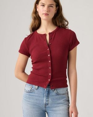 Levi's Rory Button Through Tee - Red