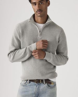 Levi's Housemark Pullover Mit Viertelreißverschluss - Grau
