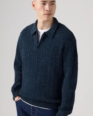 Levi's Mason Collared Quarter Zip - Blue