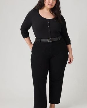 Levi's Ribcage Straight Ankle Jeans (Plus Size) - Black