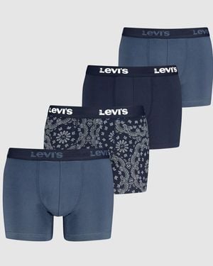 Levi's Bandana Boxer Brief 4 Pack - Blu