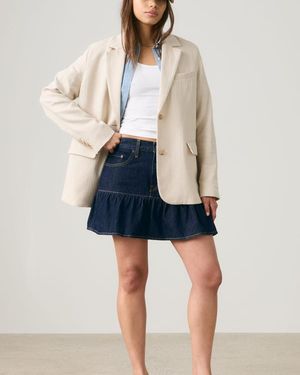 Levi's Stella Relaxed Blazer Aus Baumwoll Leinen - Natur