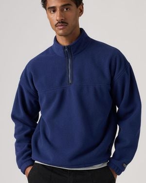 Levi's Redwood Half Zip Sweatershirt - Blue