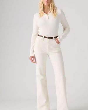 Levi's Corduroy Ribcage Flare Jeans - Neutro