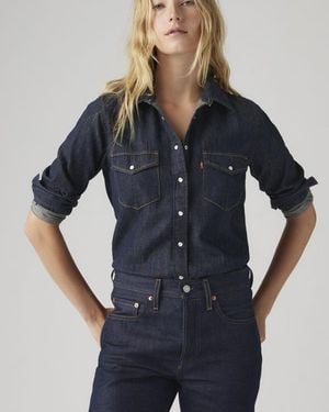 Levi's Iconic Western Linen+ Denim Shirt - Blue