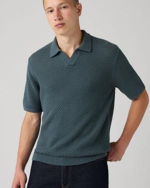 Levi's Dillon Open Collar Polo - Blue