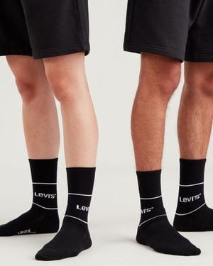 Levi's Short Cut Sportswear Socken — 2Er Pack - Schwarz