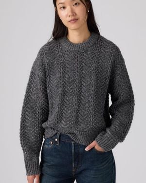 Levi's Charlotte Pointelle Crewneck Sweater - Grigio