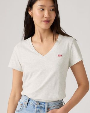 Levi's Camiseta De Cuello De Pico Perfect - Blanco