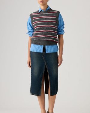 Levi's Falda Midi Deconstructed Slit - Azul