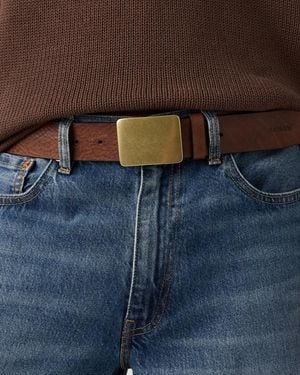 Levi's Ryder Plaque Buckle Belt - Blue