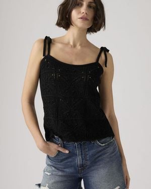 Levi's Abbey Tie Shoulder Jumper Tank Top - Black