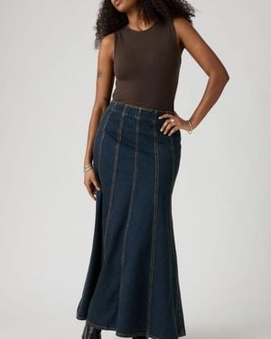 Levi's Seamed Flare Skirt - Blue
