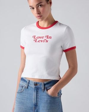Levi's Graphic Hayes Cropped Tee - White