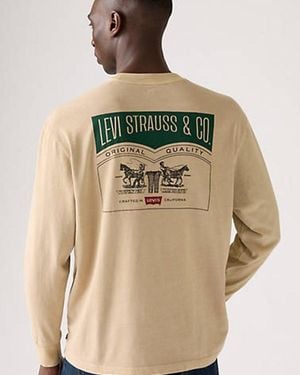 Levi's Long Sleeve Graphic Authentic Tee - Natural
