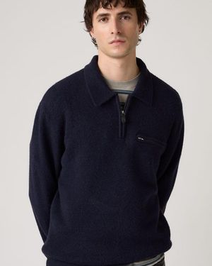 Levi's Boulder Quarter Zip Jumper - Blue