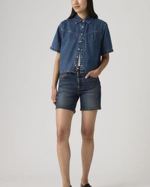Levi's 501 Mid Thigh Lightweight Shorts - Blue
