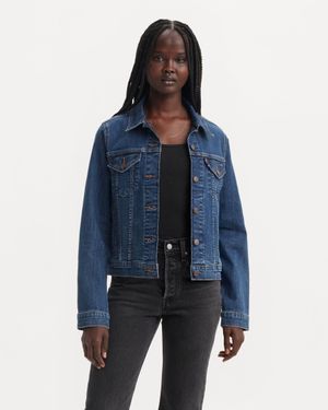 Veste En Jean Noir Levis pour femme Jusqu a 40 Lyst