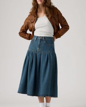 Levi's Falda Yoked Pleated - Azul
