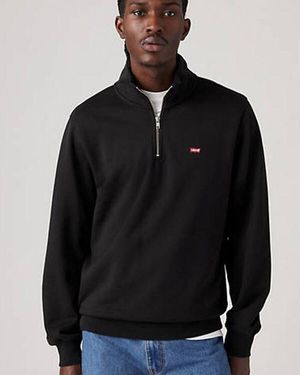 Levi's Original Housemark Pullover Mit Viertelreißverschluss - Schwarz