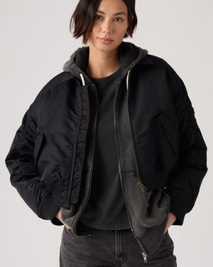 Levi's Bowie Cropped Bomber Jacket - Black