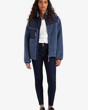 Levi's 711 Double Button Skinny Jeans - Blue