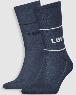 Levi's Short Cut Sportsocken 2Er Pack - Blau
