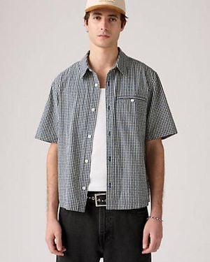 Levi's Short Sleeve Zandt Cropped Shirt - Grey