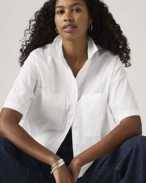 Levi's Harlie Short Sleeve Cropped Shirt - White