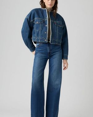 Levi's Ribcage Wide Leg Jeans - Blauw