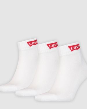 Levi's Chaussettes Mi Hautes Batwing Lot De 3 - Blanc