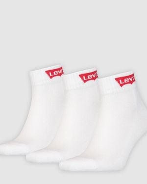 Levi's Mid Cut Batwing Socken - Weiß
