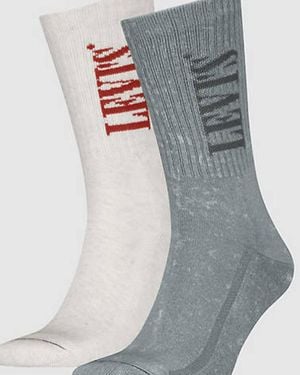 Levi's Regular Cut Socks 2 Pack - Grey