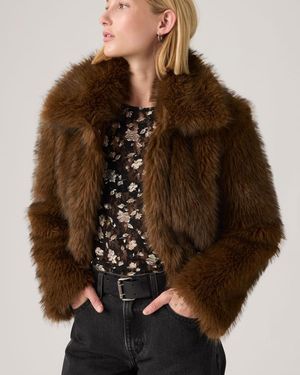Levi's Chaqueta Laney De Piel Sintética - Marrón