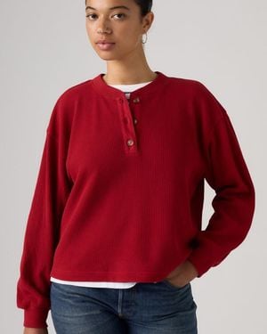 Levi's Dry Goods Relaxed Long Sleeve Henley - Red