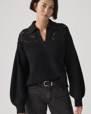 Levi's Bianca Crochet Polo Jumper - Black