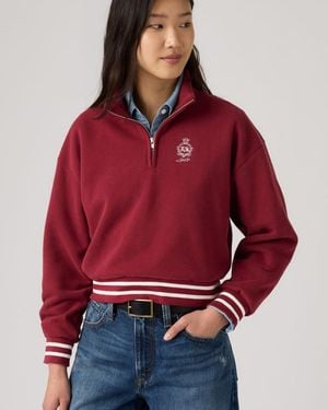Levi's Graphic Everyday Quarter Zip Sweatshirt - Rojo