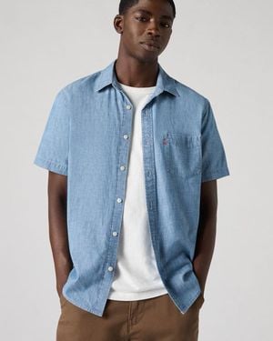 Levi's Short Sleeve Sunset One Pocket Standard Fit Shirt - Blue