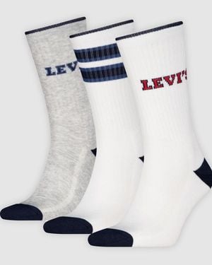 Levi's Regular Cut Sport Socks 3 Pack - White