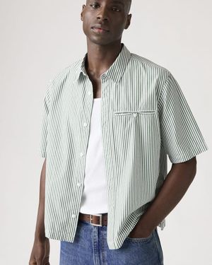 Levi's Short Sleeve Zandt Cropped Shirt - Grey