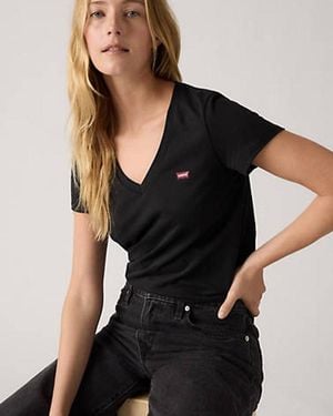 Levi's Perfect V Neck Tee (2 Pack) - Black