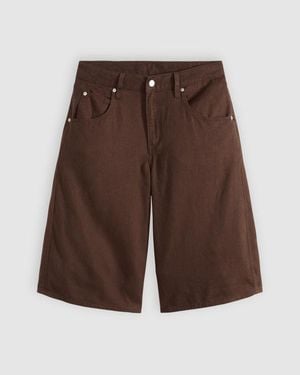 Levi's Super Baggy Lange Linnen Short - Bruin