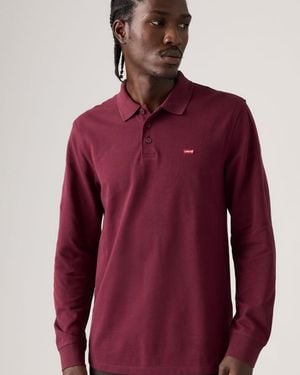 Levi's Long Sleeve Housemark Polo Shirt - Rouge