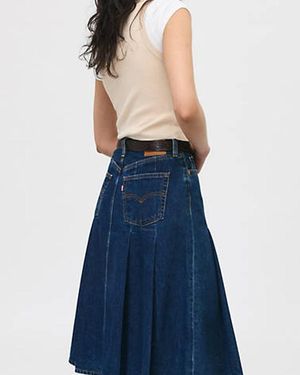 Levi's Pleated Midi Skirt - Blue