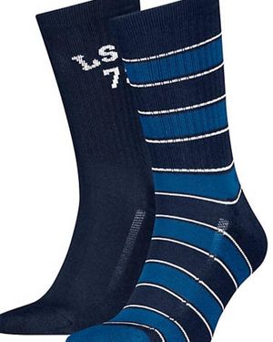 Levi's Regular Cut Socks 2 Pack - Blue