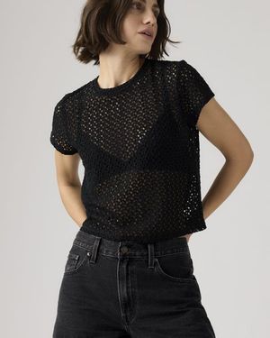 Levi's Fiona Flower Lace Tee - Black