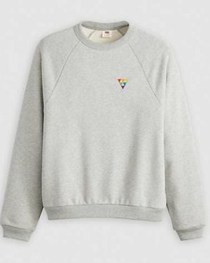 Levi's Pride Relaxed Sweater Met Ronde Hals - Grijs