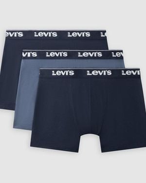 Levi's Repeat Logo Boxer Brief 3 Pack - Blue